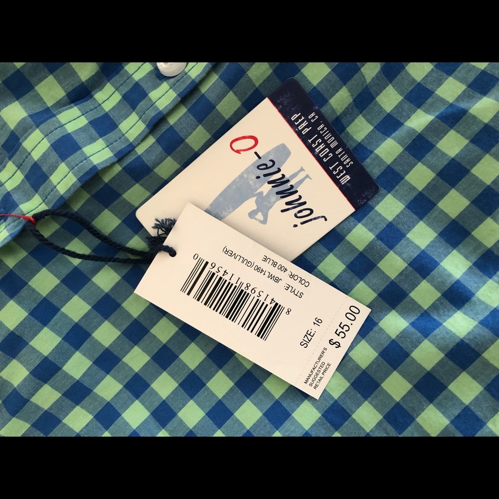 Johnnie-O Blue and Green Button Down - Picture 3 of 3